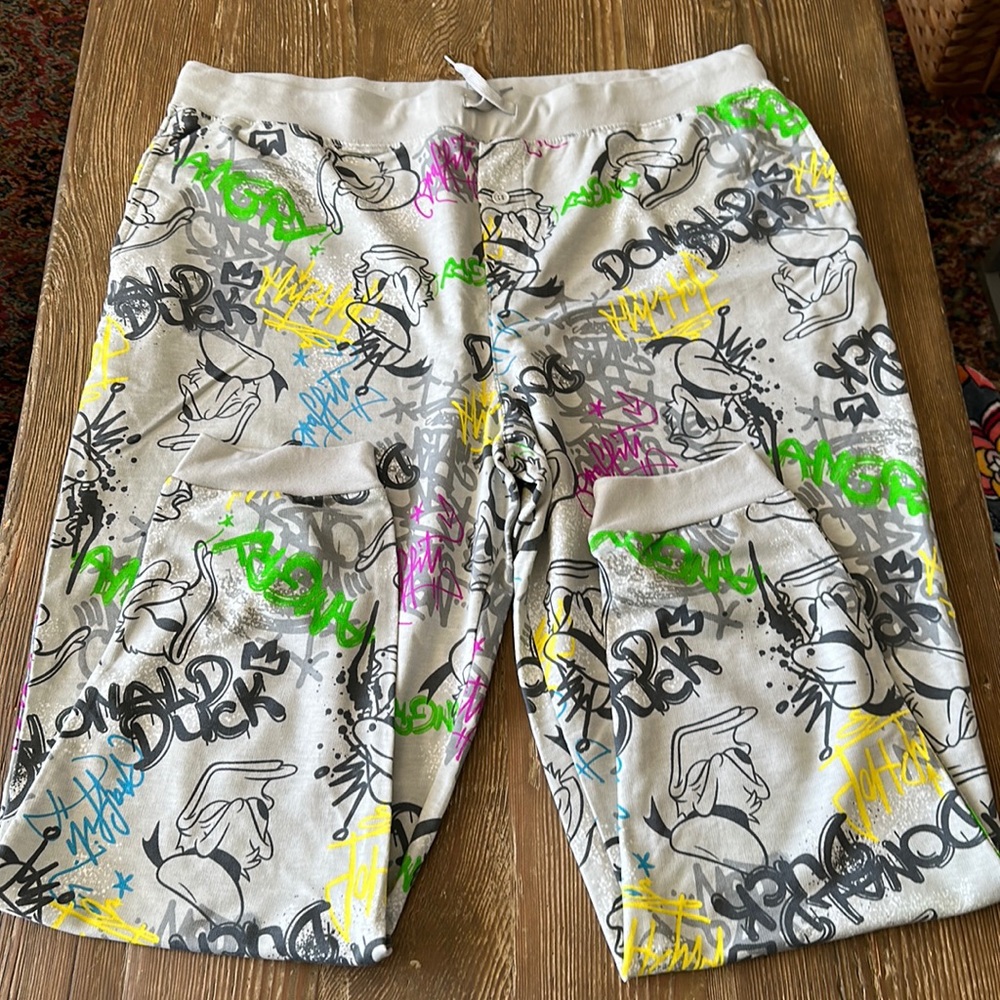 Disney Parks Donald Duck graffiti sweatpants XXL/EXEXG